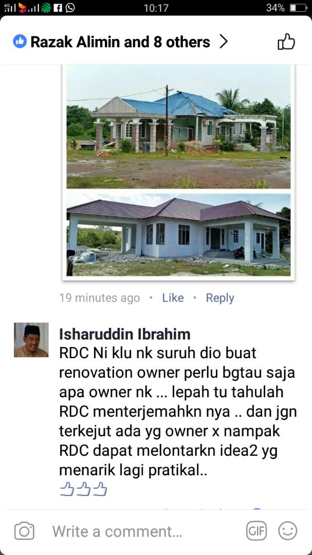 bina rumah atas tanah sendiri