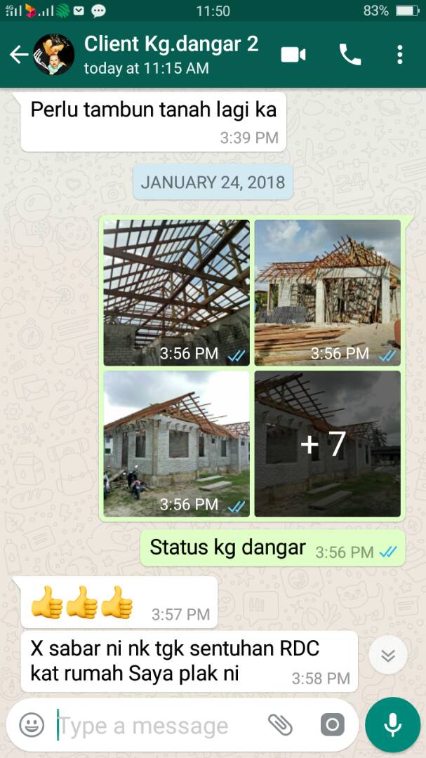 bina rumah atas tanah sendiri