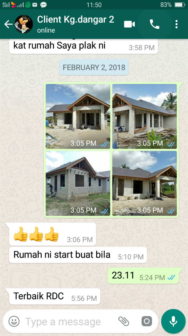 bina rumah atas tanah sendiri
